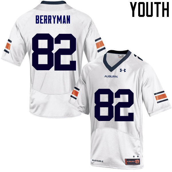 Youth Auburn Tigers #82 Pete Berryman College Football Jerseys Sale-White